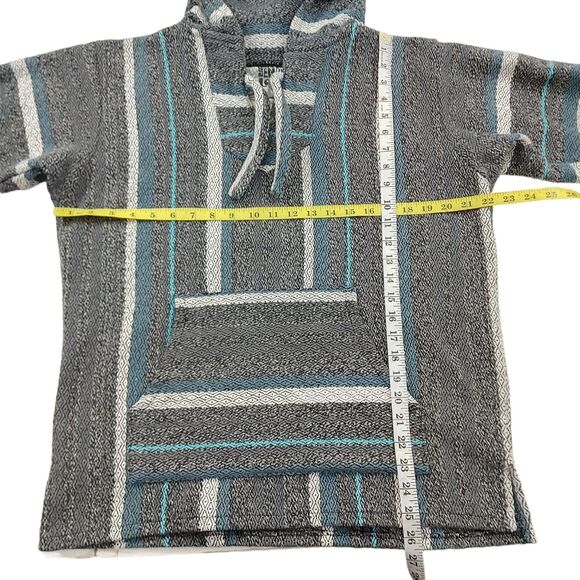 Original Senor Lopez Baja Hoodie Mens Medium Gray Pullover Hippie Boho Cotton - Picture 7 of 13